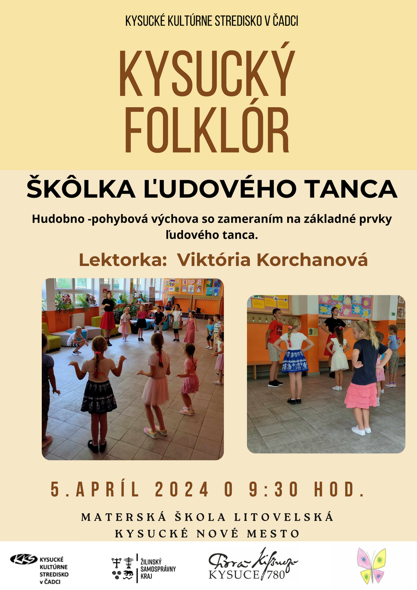 Plagát MŠ Litoveská Škôlka ľudového tanca 5.4.2024