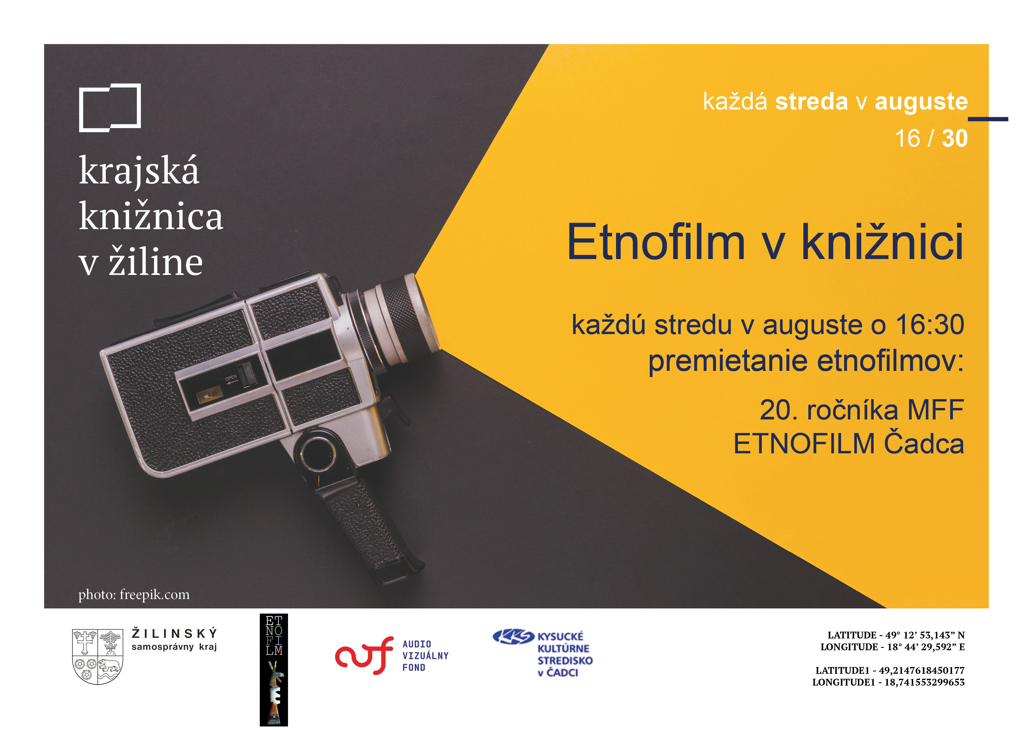 Krajská knižnica v ZA a KKS v CA Pofestivalové premietanie z 20. ročníka MFF ETNOFILM Čadca