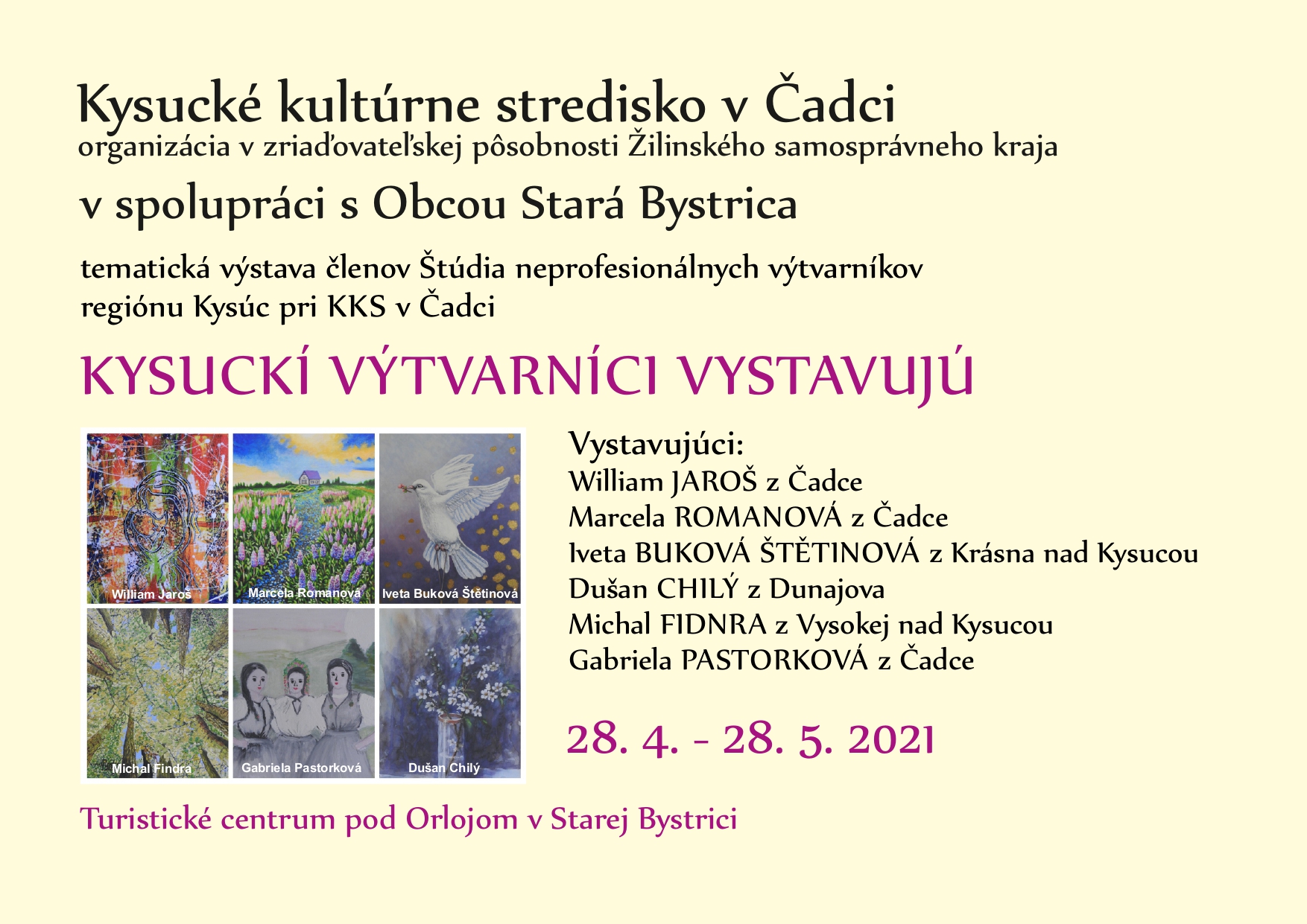 Pozvánka Kysuckí výtvarníci vystavujú 2021 page 0001