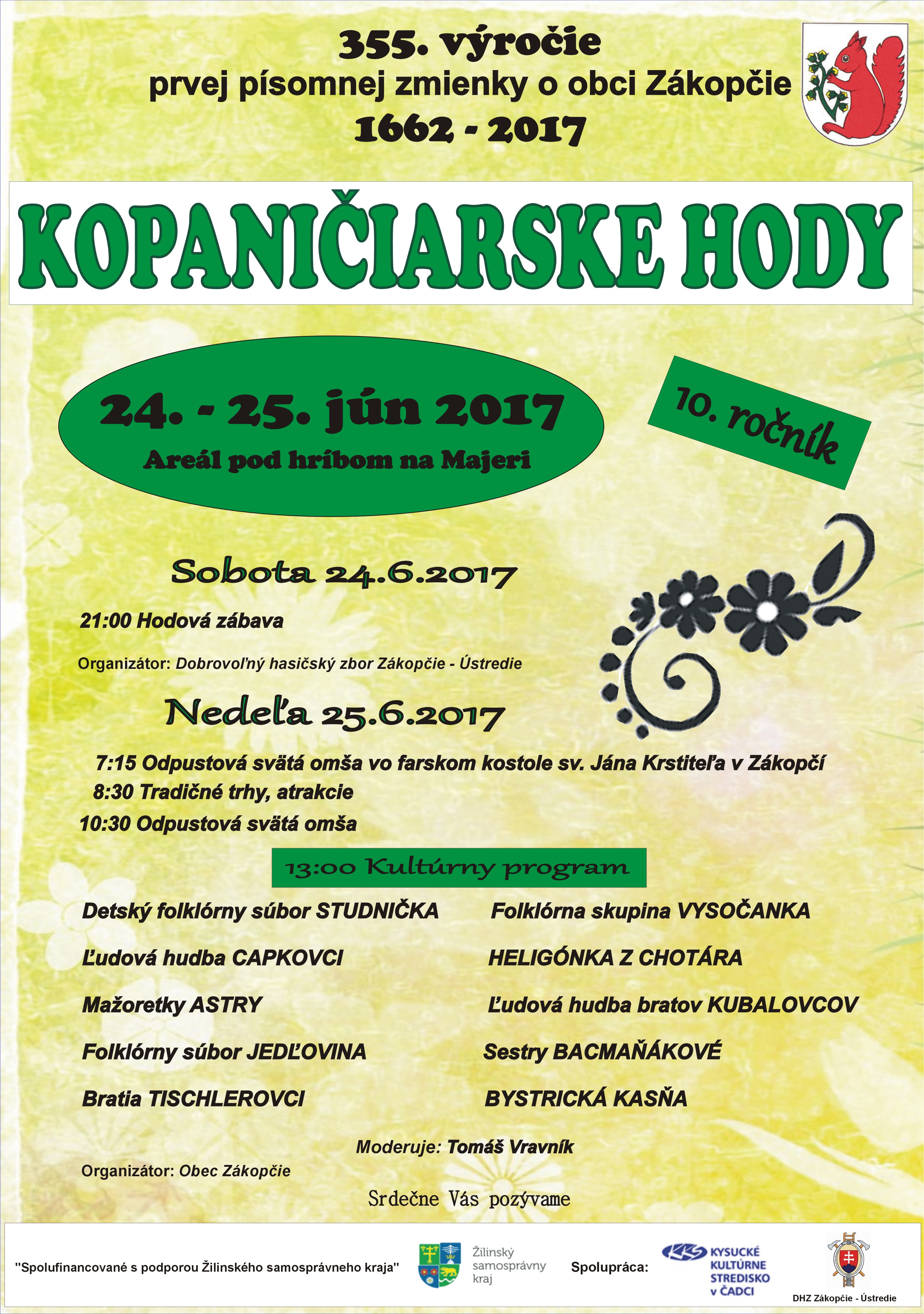 Kopaničiarske hody 25. 6. 2017 Zákopčie