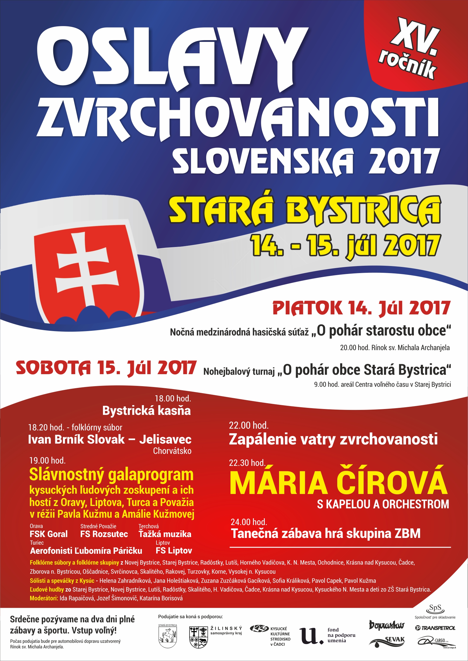 OSLAVY ZVRCHOVANOSTI v Starej Bystrici 15. 7. 2017