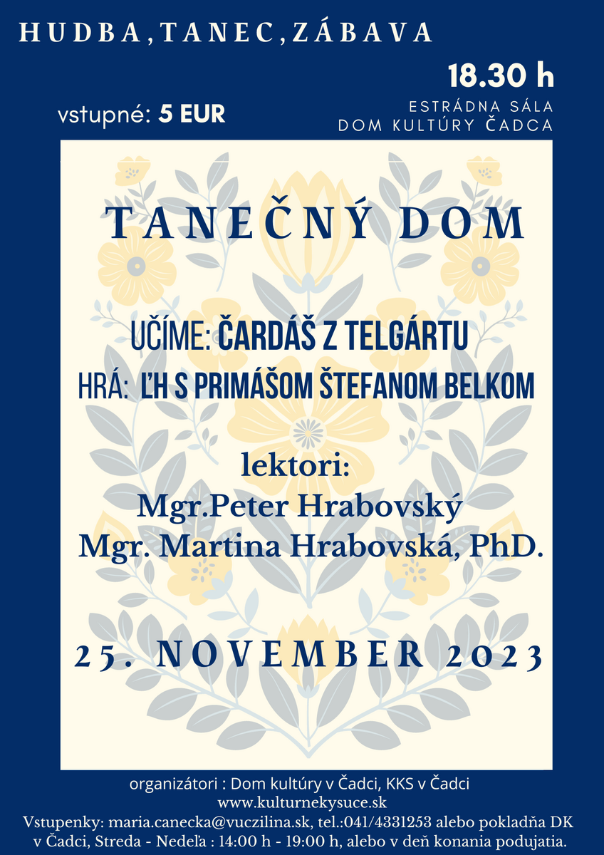 PLAGÁT TANEČNÝ DOM