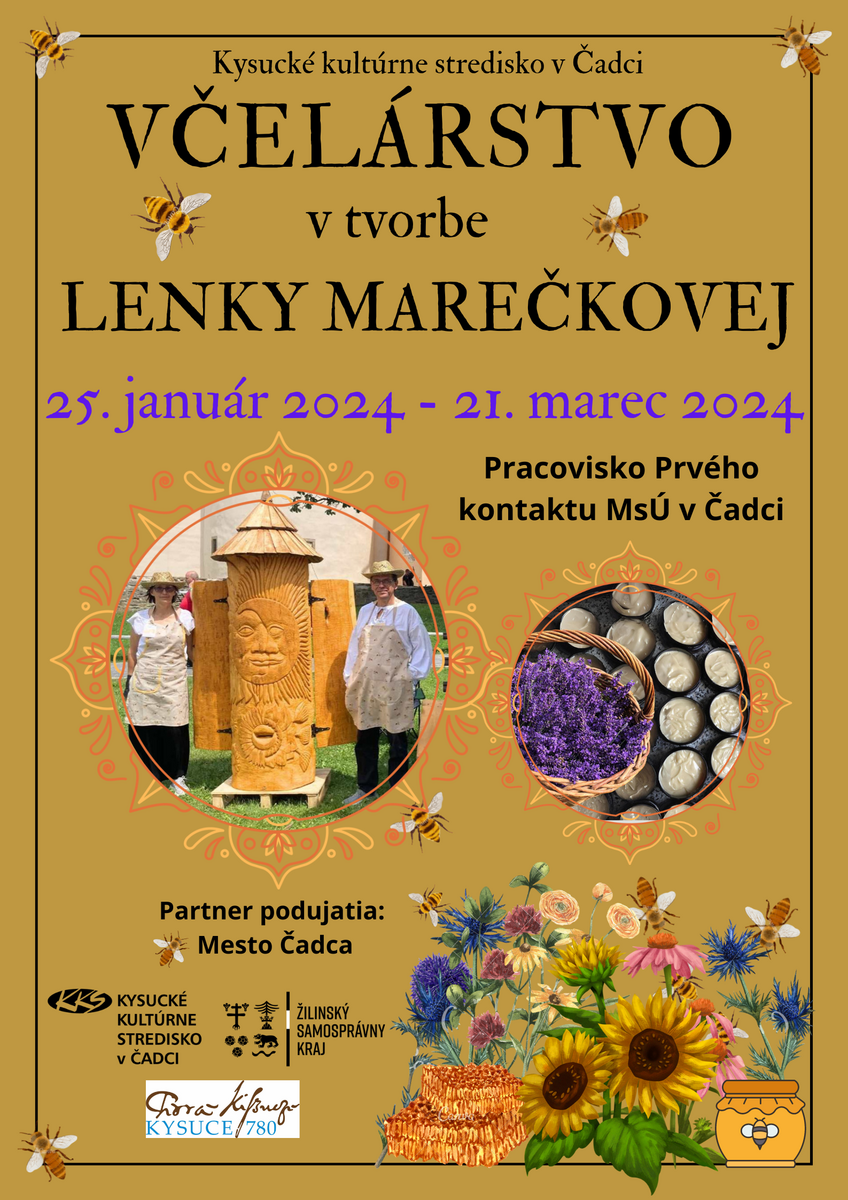 Plagát Včelárstvo v tvorbe Lenky Marečkovej