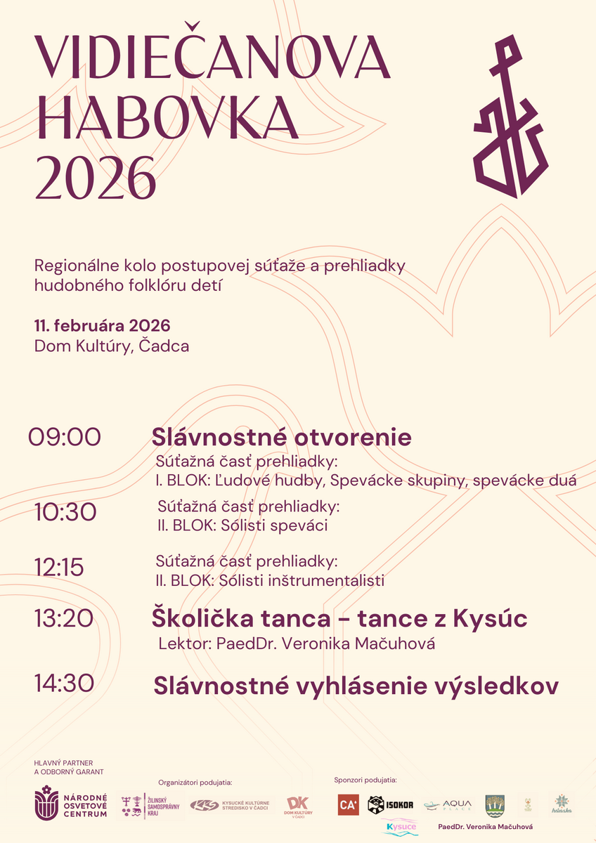Plagát s programom ViHa 2026