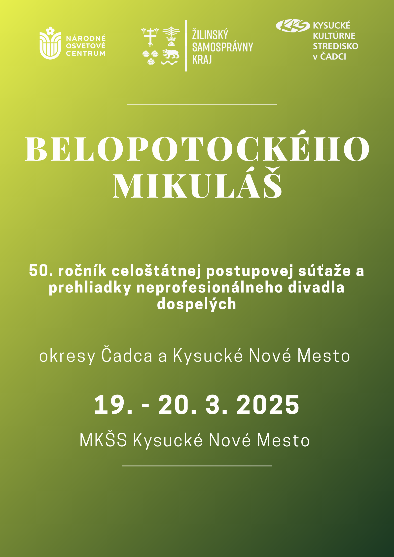 Belopotockého Mikuláš plagát prihlasovanie