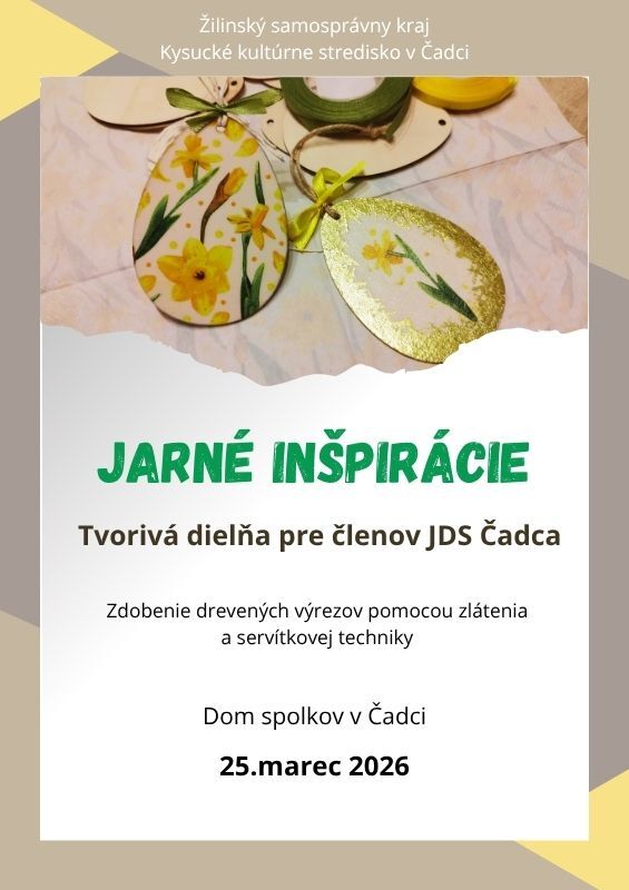 Jarné inšpirácie plagát dielňa