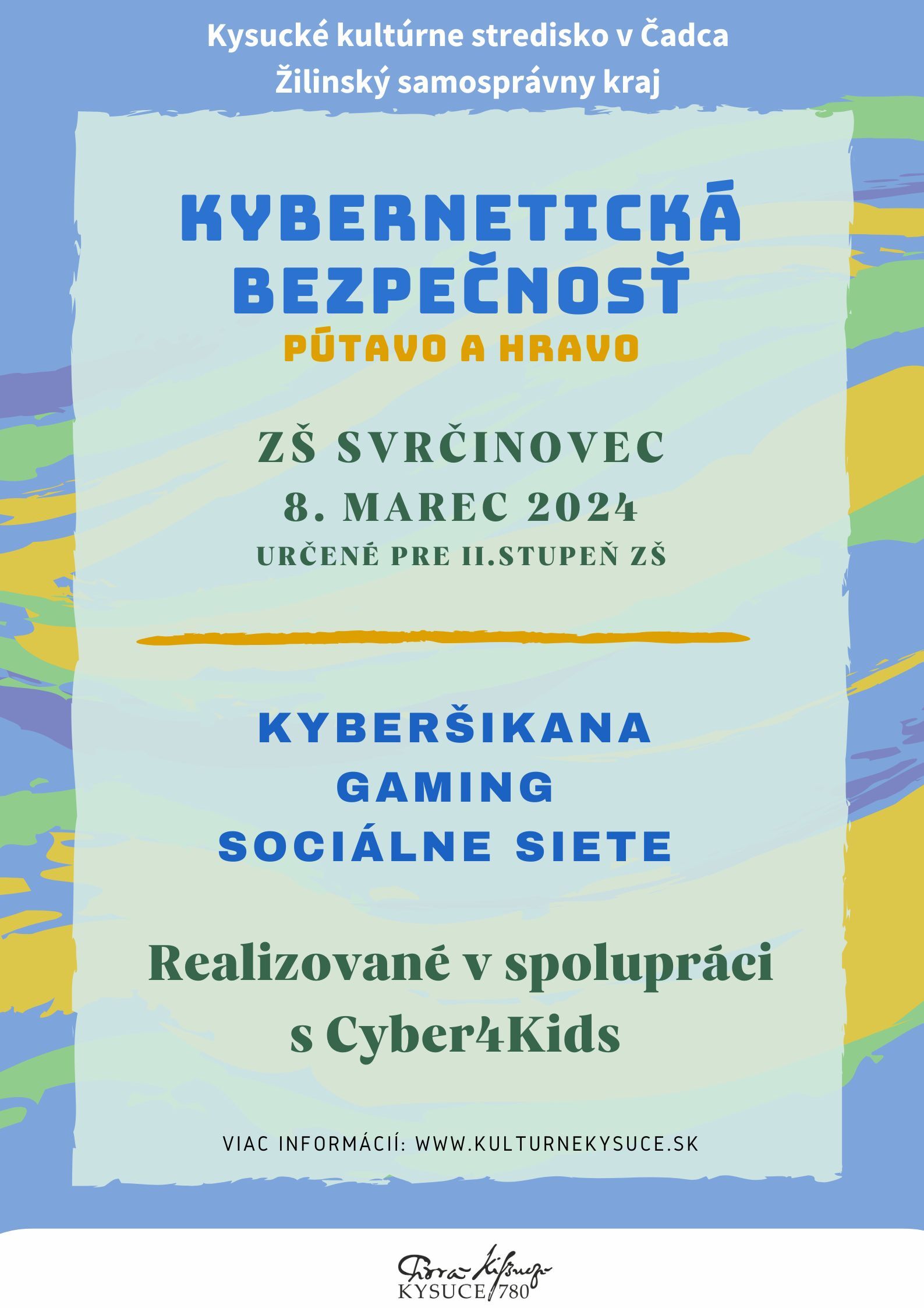 Modrá a žltá Ťahy štetcom Školská trieda Predškolský Plagát 4