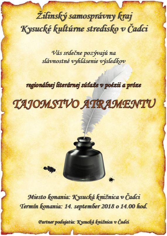 Pozvánka Tajomstvo atramentu