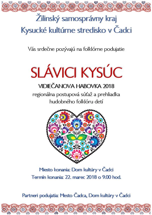 Pozvánka final Slávici Kysúc