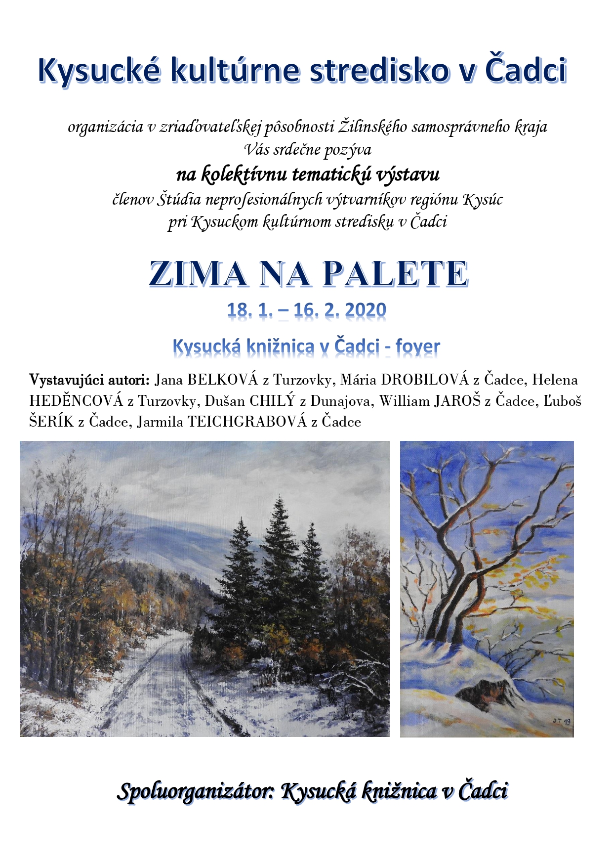 Zima na palete knižnica 